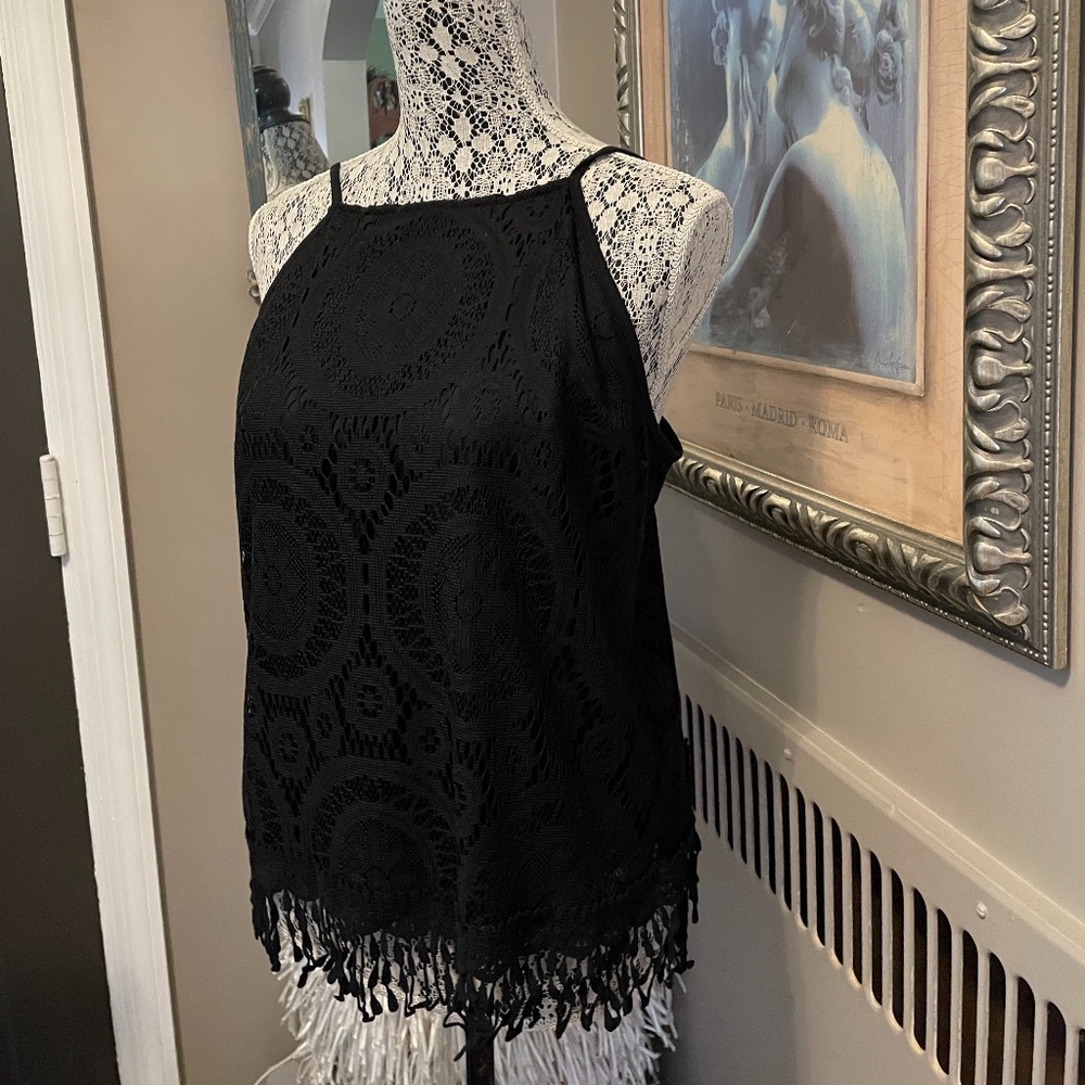NWT Black Lace Top